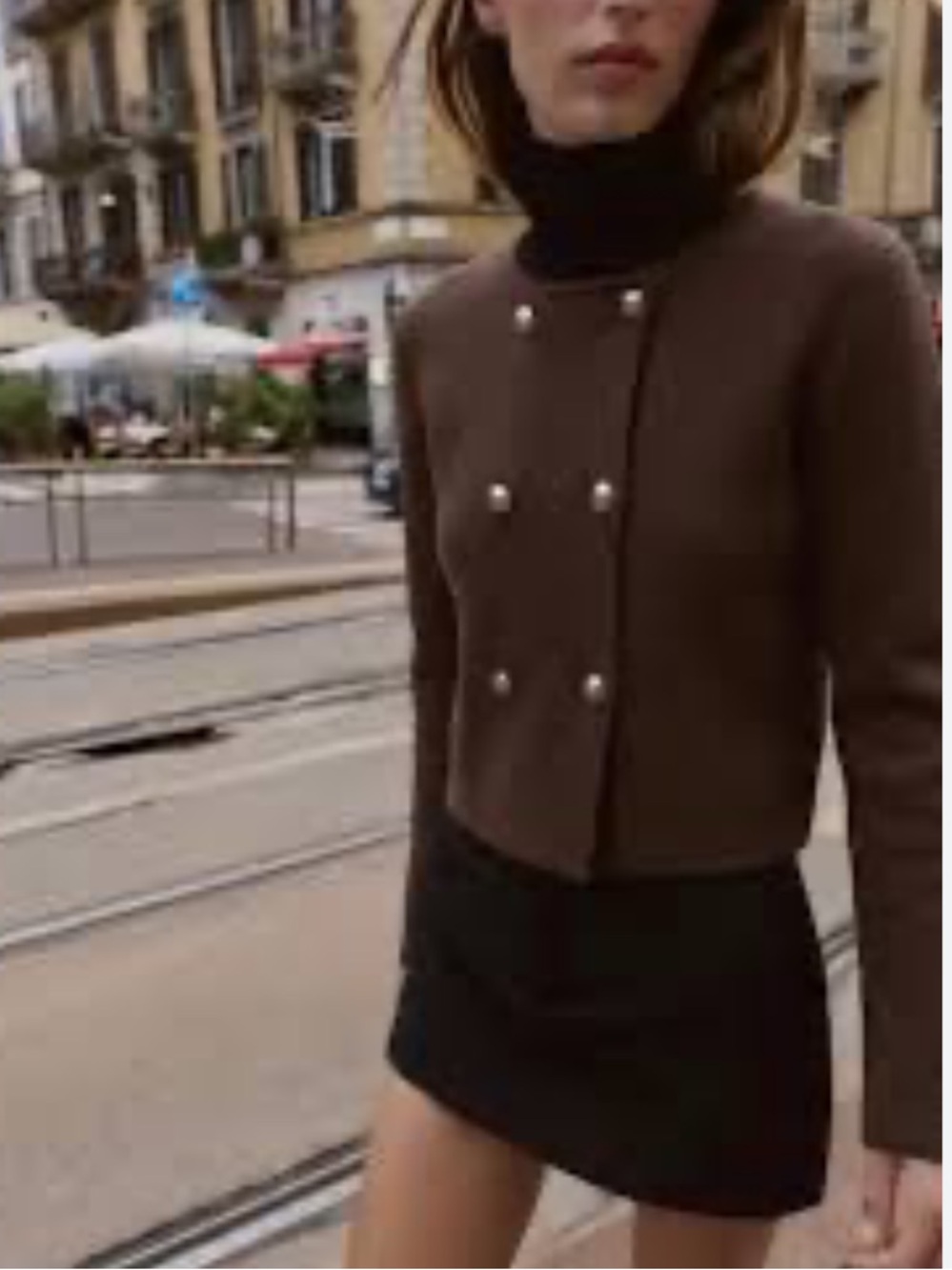 Zara Brown Knit Two-Piece Skirt Set - Picture 3 of 7